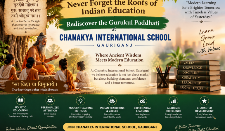 Never Forget the Roots of Indian Education: Rediscover the Gurukul Paddhati at Chanakya International School, Gauriganj